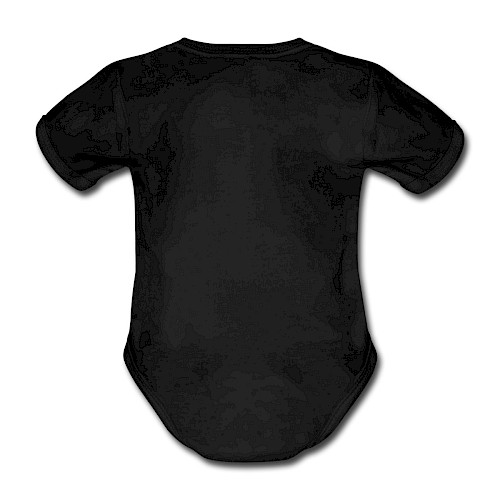 Organic Short-sleeved Baby Bodysuit Hinten black