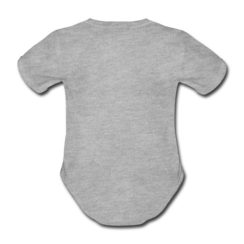 Organic Short-sleeved Baby Bodysuit Hinten heather grey