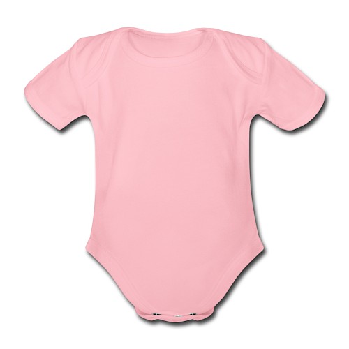 Organic Short-sleeved Baby Bodysuit Vorne light pink