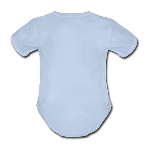Organic Short-sleeved Baby Bodysuit Hinten sky