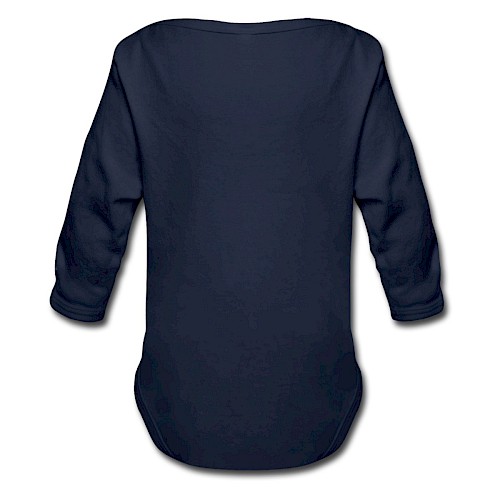 Baby Bio-Langarm-Body Hinten Dunkelnavy