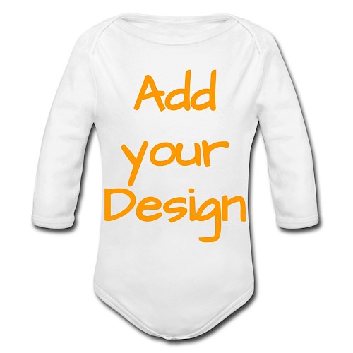 Body ecologico per neonato a manica lunga bianco