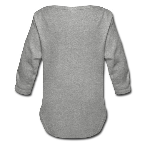 Body ecologico per neonato a manica lunga Hinten grigio melange