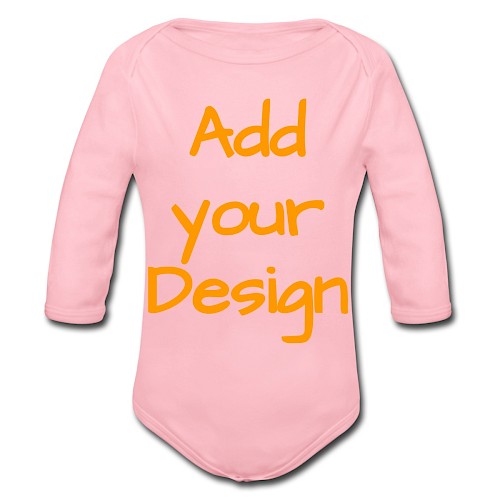 Body ecologico per neonato a manica lunga rosa chiaro
