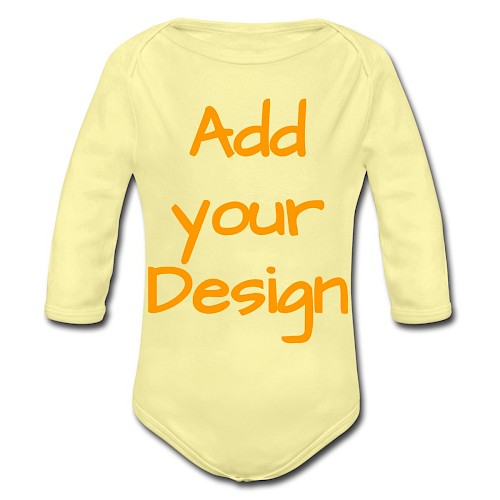 Body ecologico per neonato a manica lunga giallino