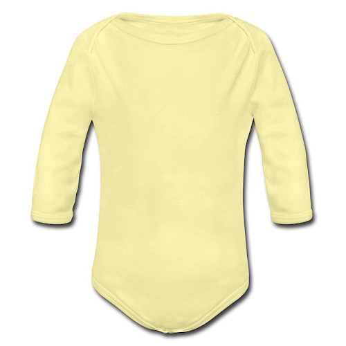 Body ecologico per neonato a manica lunga Vorne giallino
