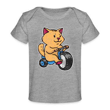 Geburt  - Kleine Katze auf einen Dreirad Retro Vintage