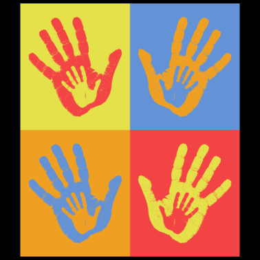 Zoom image Pop Art Mains Anniversaire Famille Naissance Naissance Naissance