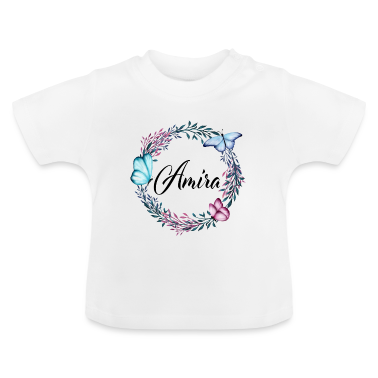 Nacimiento  - Amira, Nombre, Letras, Corona de flores, Regalo