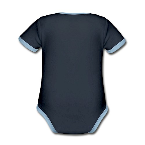 Body Bébé bio contrasté manches courtes Hinten navy/sky