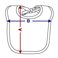 Babero de algodón orgánico para bebés Descripción general del tamaño