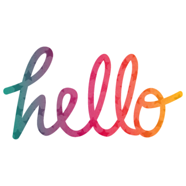 Zoom image Hello Hei Typografi regnbuen