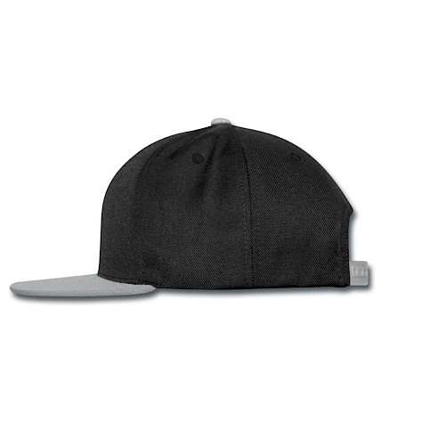 Snapback Cap Links Schwarz/Grau