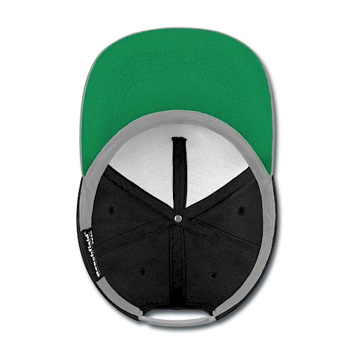 Snapback Cap Unten Schwarz/Grau