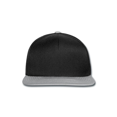 Snapback Cap Vorne Schwarz/Grau