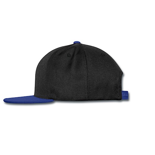 Snapback Cap Links nero/blu royal