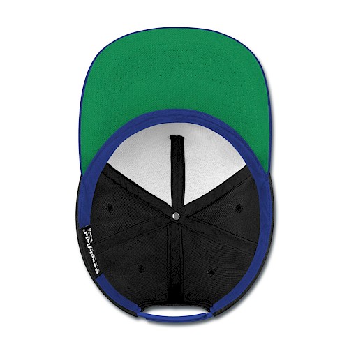 Snapback Cap Unten nero/blu royal