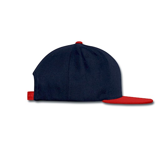 Snapback Cap Rechts navy/rosso