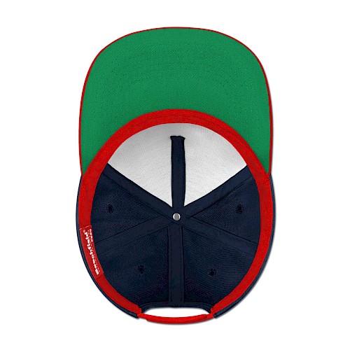 Snapback Cap Unten navy/rosso
