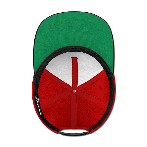 Snapback Cap Unten rosso/nero