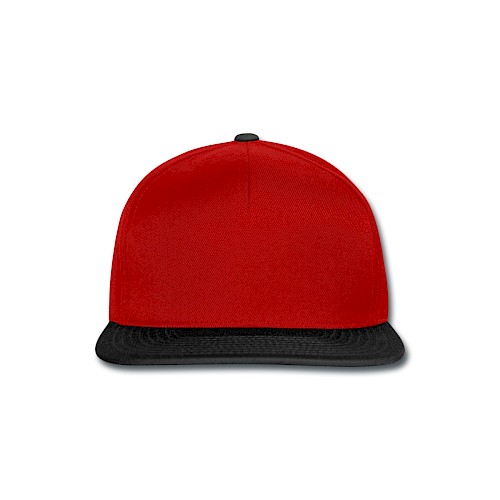 Snapback Cap Vorne rosso/nero