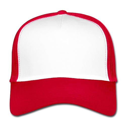 Trucker Cap Vorne blanc/rouge
