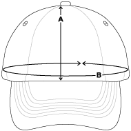 Cappello con visiera Panoramica delle dimensioni