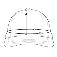 Gorra de béisbol ecológica Descripción general del tamaño