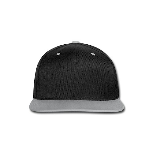 Kontrast Snapback Cap Vorne Schwarz/Grau