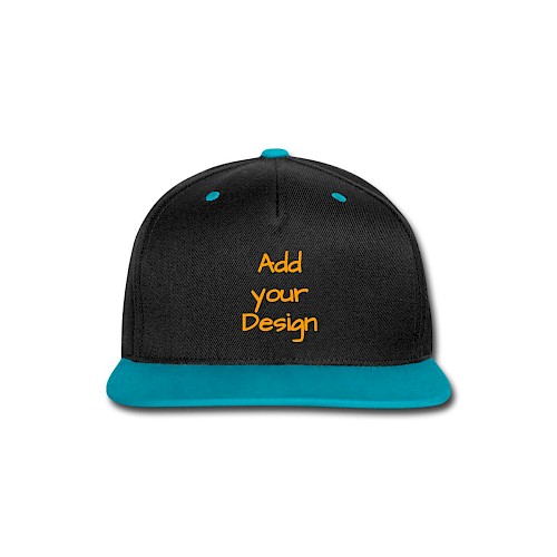 Gorra contraste Snapback negro/turquesa