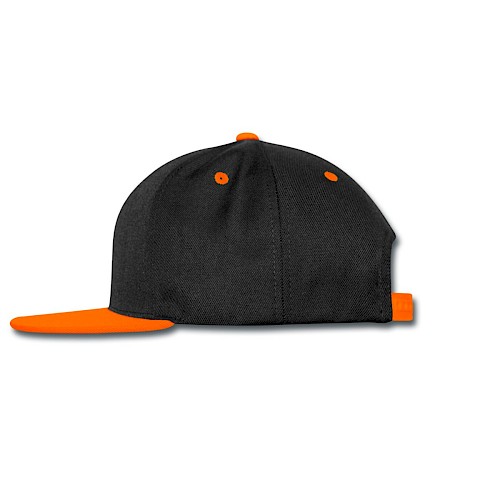Gorra contraste Snapback Links negro/naranja neón