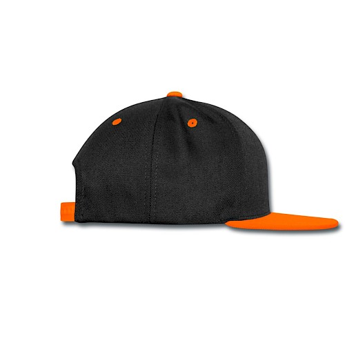 Gorra contraste Snapback Rechts negro/naranja neón