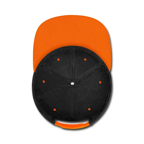 Gorra contraste Snapback Unten negro/naranja neón