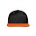 thumbnail Casquette Snapback contrastée Vorne noir/orange néon