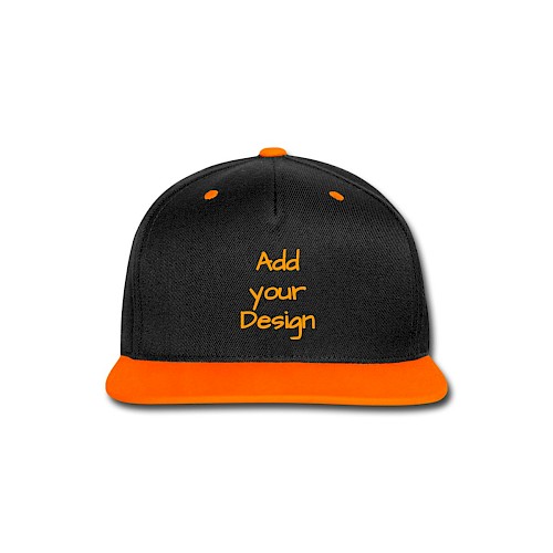 Gorra contraste Snapback negro/naranja neón