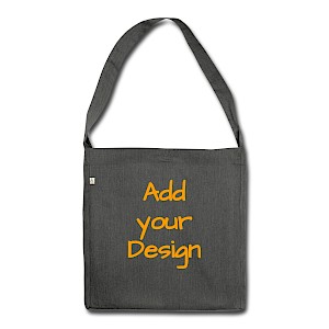 Shoulder Bag made from recycled material dark grey heather