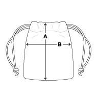 Sacchettini regalo in cotone Panoramica delle dimensioni