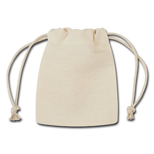 Geschenksäckchen aus Baumwolle Vorne Naturweiß