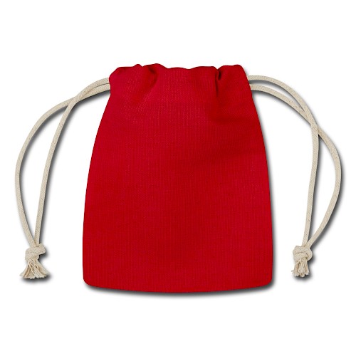 Reusable Cotton Gift Bag Vorne red