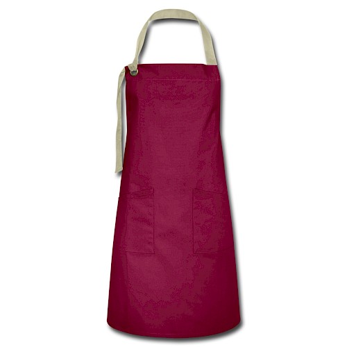 Artisan Apron Vorne burgundy / desert sand