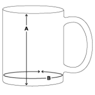 Mug blanc Vue d’ensemble de la taille