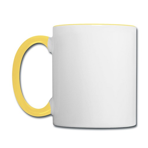 Tasse zweifarbig Links Weiß/Gelb