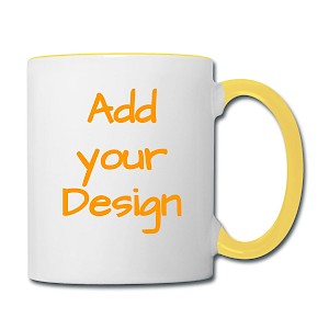 Mug contrasté blanc/jaune