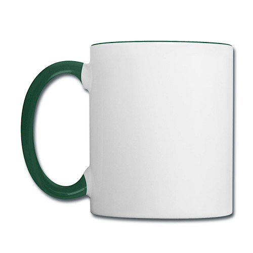 Contrasting Mug Links white/dark green