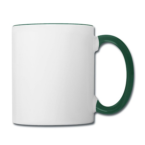 Contrasting Mug Rechts white/dark green