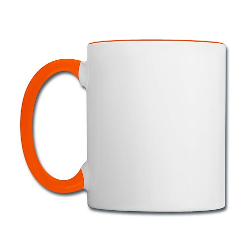 Mug contrasté Links blanc/orange