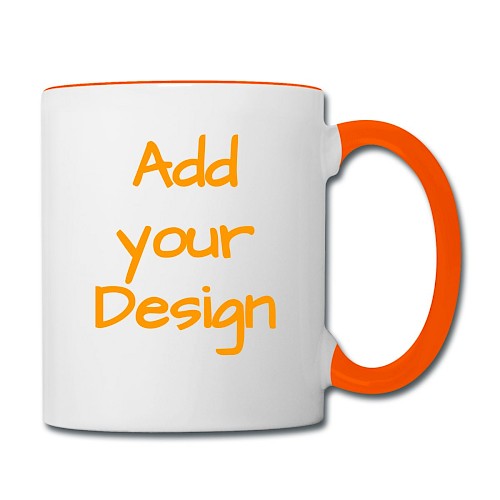 Mug contrasté blanc/orange