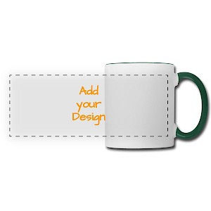 Mug panoramique contrasté et blanc blanc/vert foncé