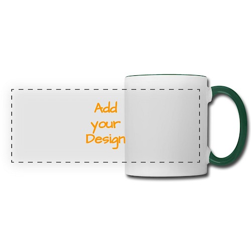 Panoramatasse Weiß/Dunkelgrün