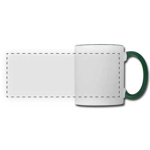 Panoramatasse Vorne Weiß/Dunkelgrün